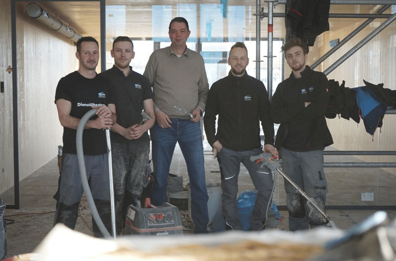 Team von Klute & Söhne auf einer Baustelle