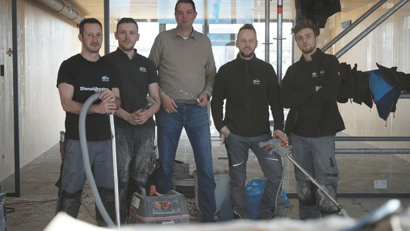 Team von Klute & Söhne auf einer Baustelle